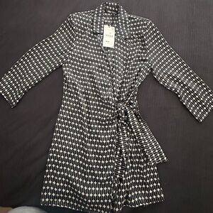 Zara Monochrome Geometric Dress